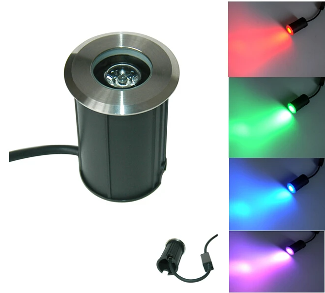 Бесплатная доставка компанией DHL! IP68 Высокая мощность 3 Вт RGB LED подземный свет