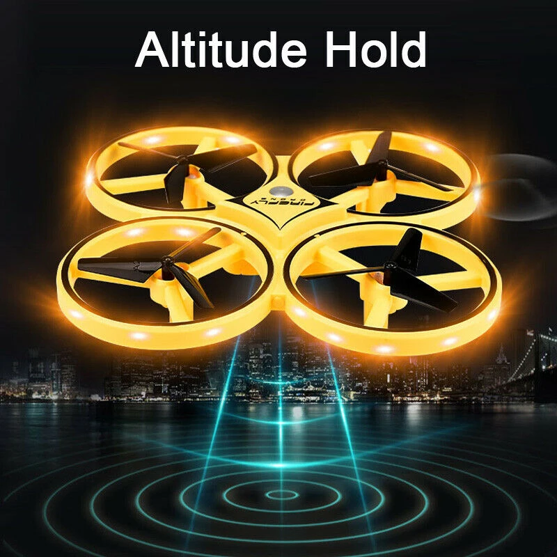 Мини-Квадрокоптер UAV ZF04 индукционный Дрон умные часы с дистанционным управлением