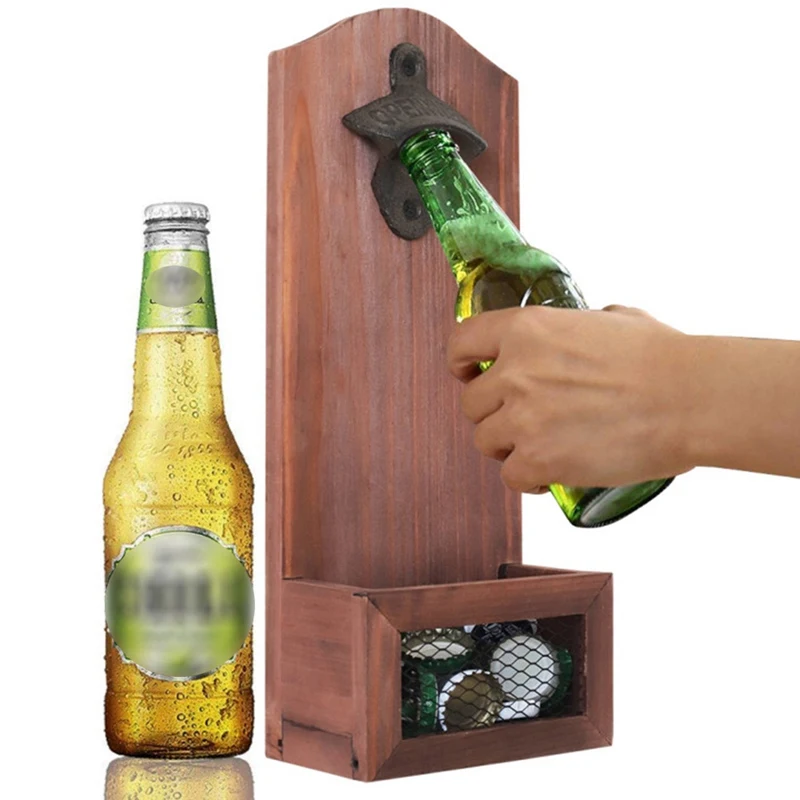 Multifunctional Practical Wooden Beer Wine Opener Tool Anti-rust Kit Gadget Kitchen Accessories | Дом и сад