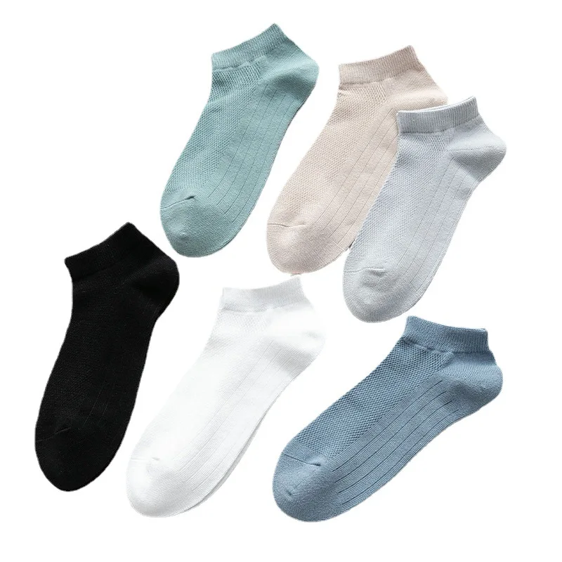 

Summer Men's Socks Mesh Breathable Business Cotton Male White Black Gray Fashion Casual Socks