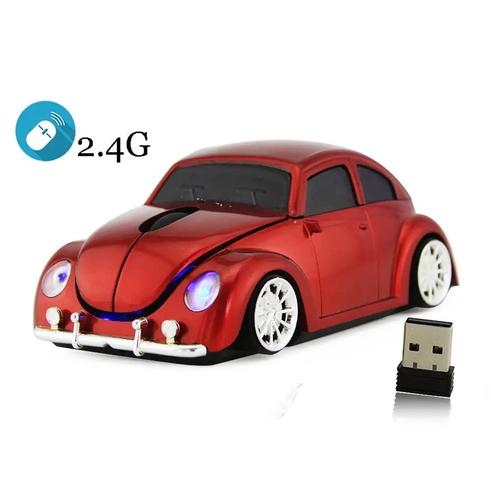 

Wireless 2.4Ghz Mini 1200DPI Wireless Mouse Cute Car Shape Wireless Optical Mouse USB Scroll Mice for Tablet Laptop Computer