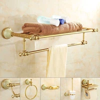 tuqiu bathroom accessories set gold bathroom shelftowel racktowel hanger paper holdertoilet brush holder bath hardware set