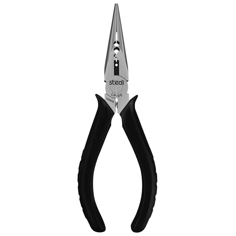 

stedi 6-inch Needle Nose Pliers, Specially Coated for Rust Prevention, Ergonomic Handles Long Nose Stripping Pliers
