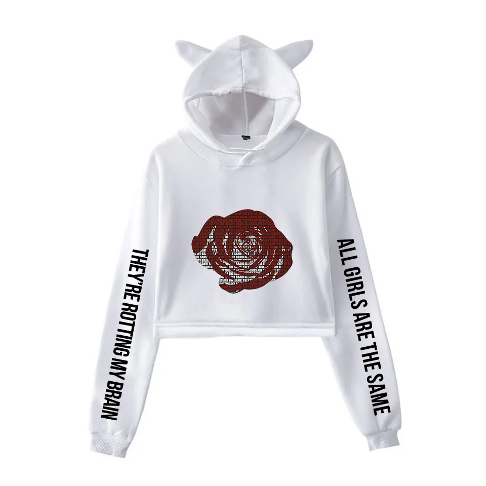 

WAWNI Rapper Juice Wrld Cat Ear Hoodie Harajuku Fashion Print Hoodie Hip Hop Style High Quality Polyester Plus Cotton Fabric