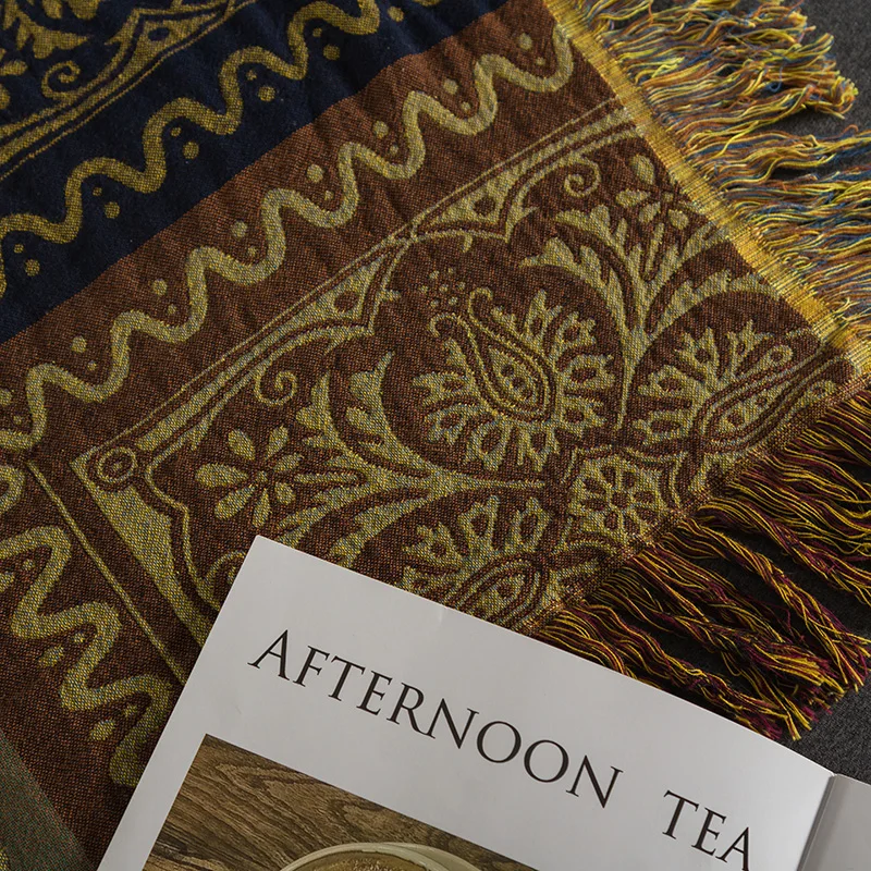 Sondeson 2020 Новое богемное одеяло из 100% хлопка с кисточками и нитью простыня для