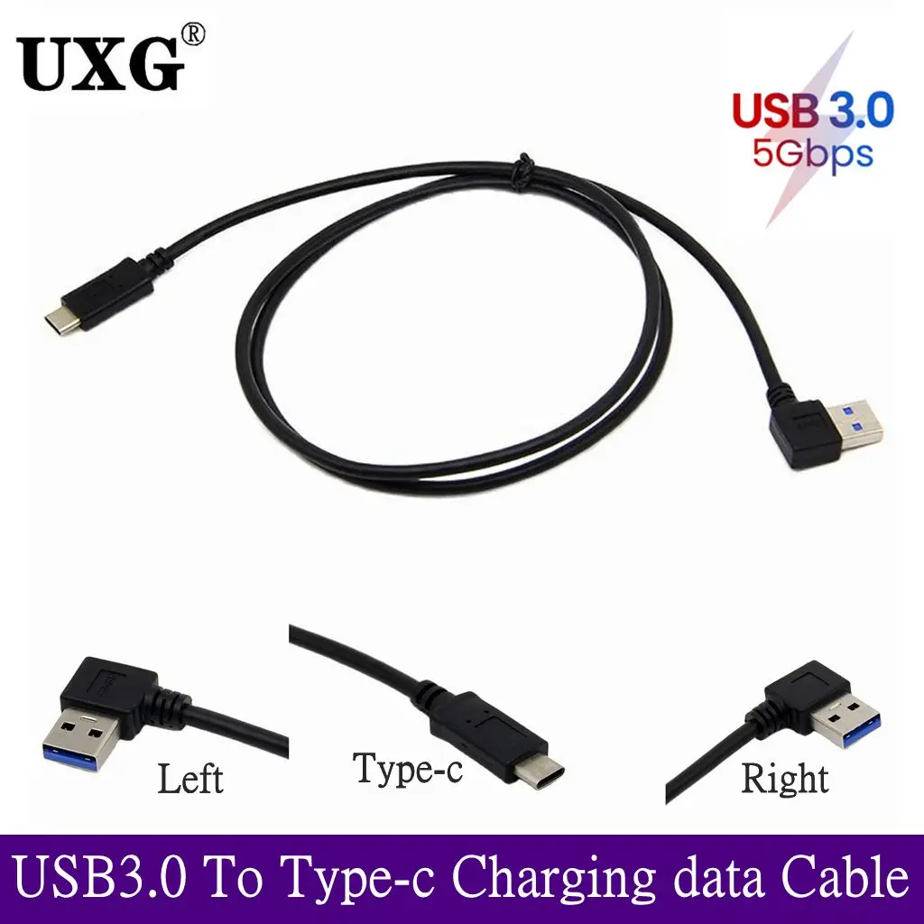 

Type C USB 3.1 Gen 2 Cable 10G 3A Fast Charger USB-C Sync Data Cable 90 Degree Right Angled USB 3.0 Type A To Type-C Cord 0.3m