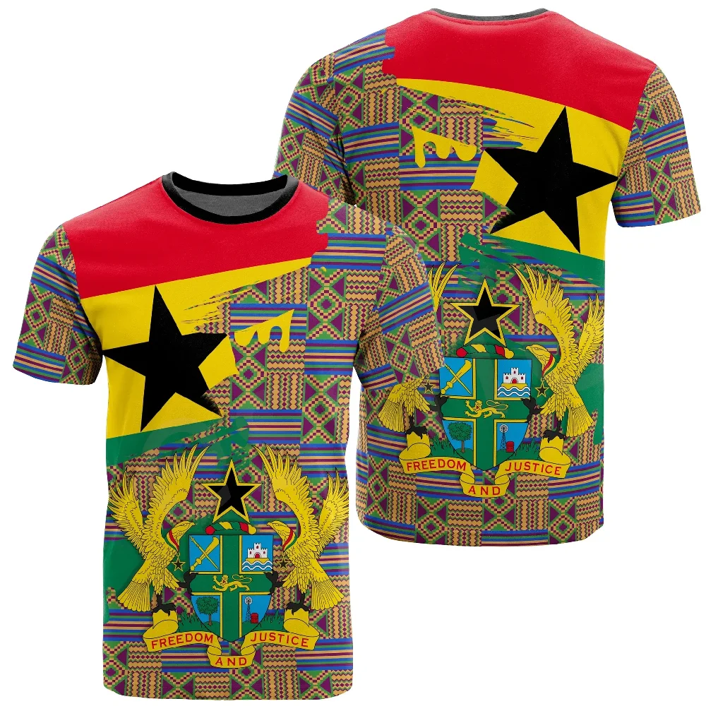

Tessffel Africa Native Tribal Culture Pattern Kente Retro 3DPrint Men/Women Summer Casual Tee Short Sleeve T-Shirts Streetwear 2