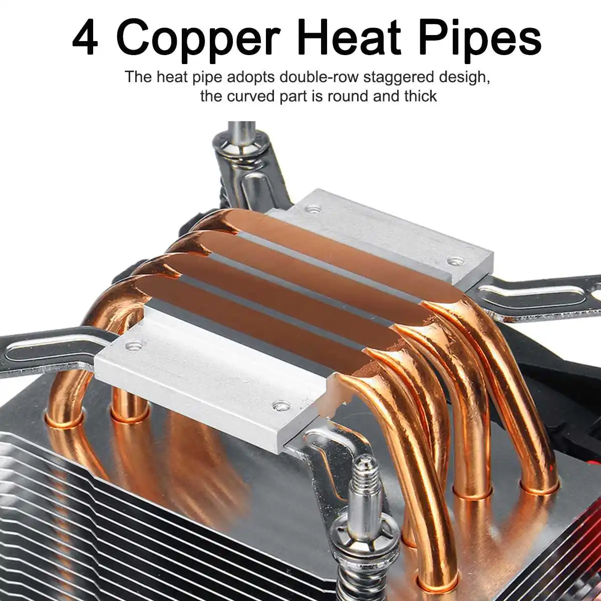 Кулер для процессора с 4 тепловыми трубками вентилятор 12 см крассветильник кой