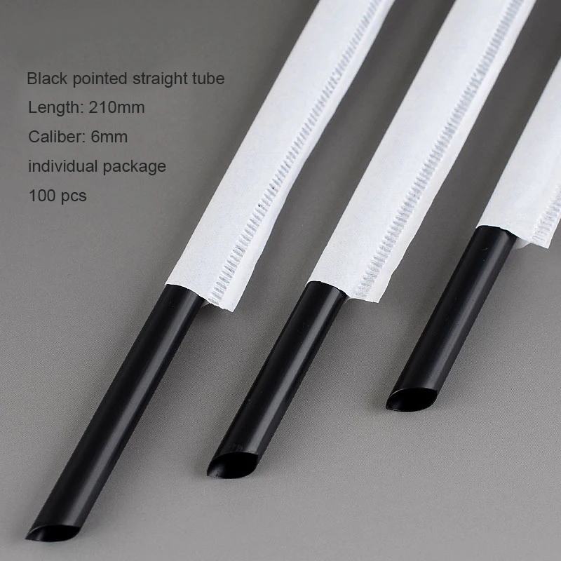 100 шт. удлиненные тонкие трубочки для молока и чая | Дом сад