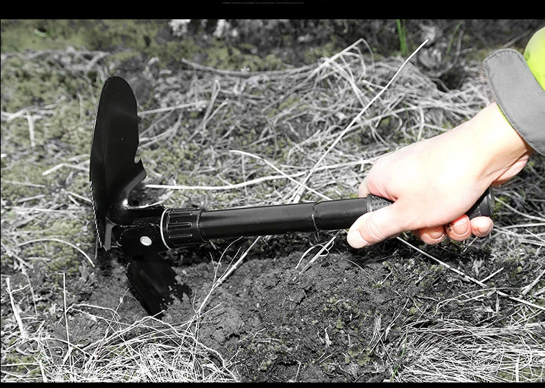 

Portable Multifunctional Folding Shovel Outdoor Self Defense Ultralight Metal Shovel Hiking Supervivencia Sporting Goods DG50CZ
