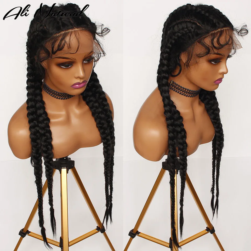 Парик плетеный из синтетических волос 30 дюймов черный | Шиньоны и парики