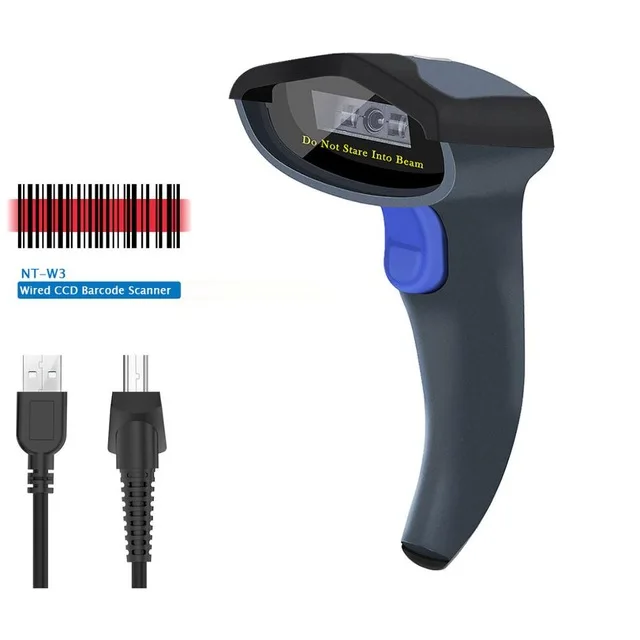 W3 Wired CCD NETUM W8-X беспроводной Bluetooth 2D сканер штрих-кода QR матрица данных PDF417 и NT-W3 ручной Проводной CCD автоматический считыватель штрих-кода - Цвет: W3 Wired CCD
