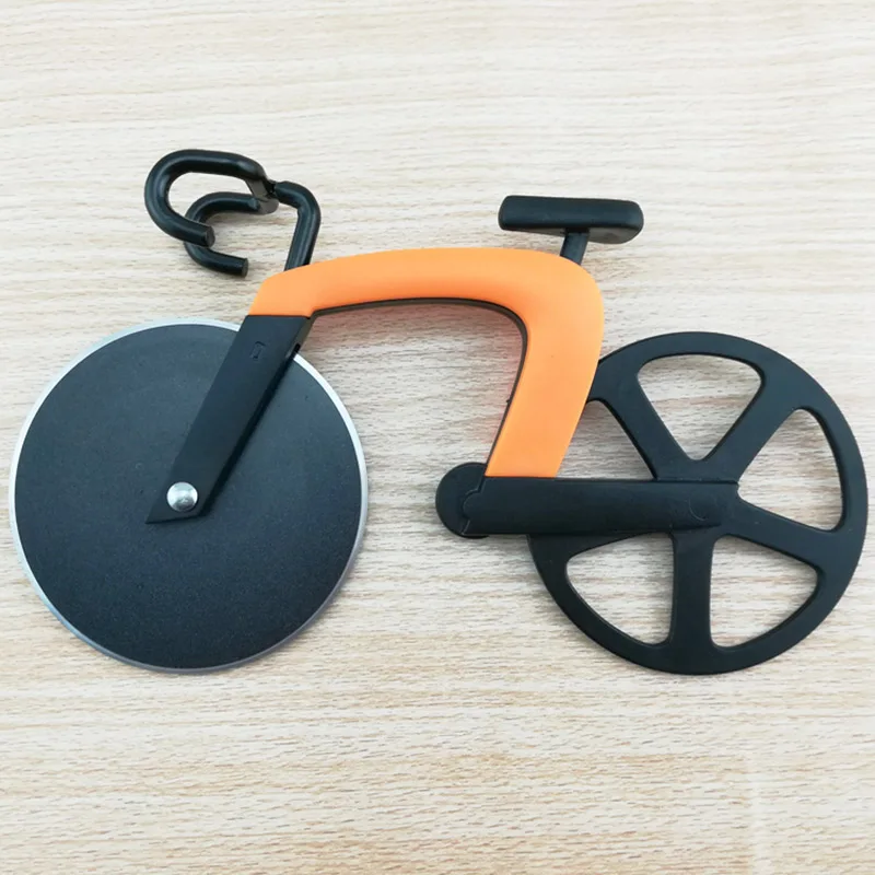 

Bicycle Pizza Cutter Wheel Stainless Steel Plastic Bike Roller Pizza Chopper Slicer Kitchen Gadget HANW88