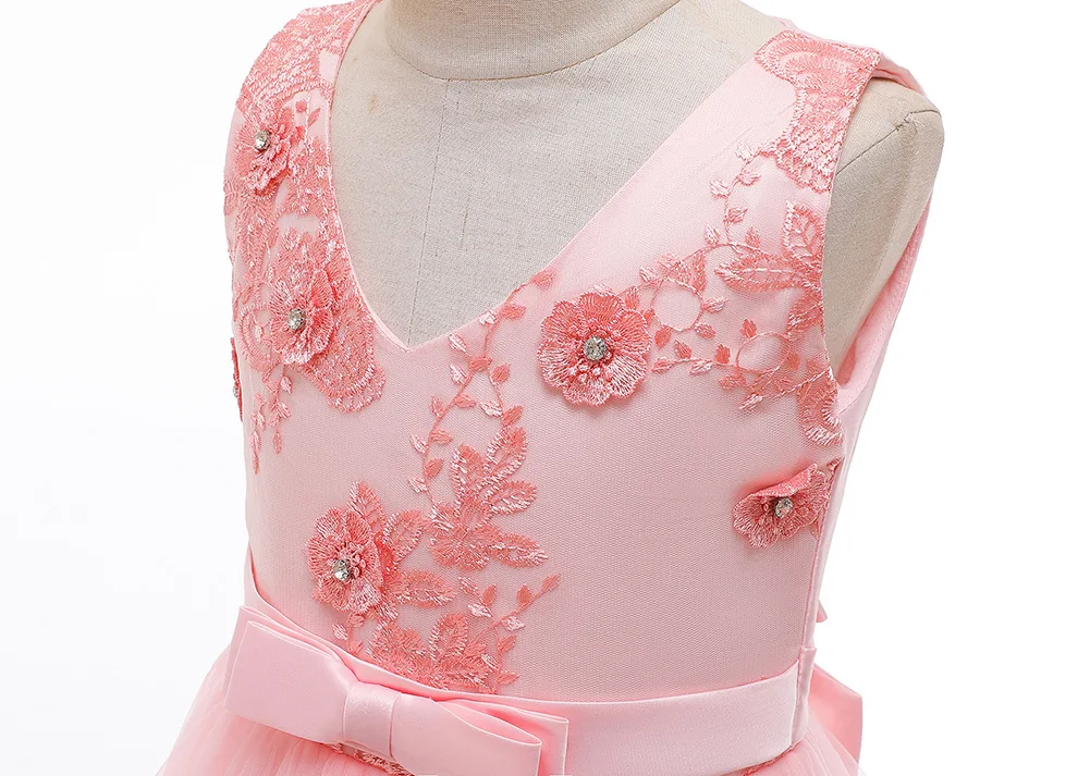 Girls Dress Princess Long Sleeve Party Wedding Evening 10 to 12 Years Lace Fluffy Elegant | Детская одежда и обувь