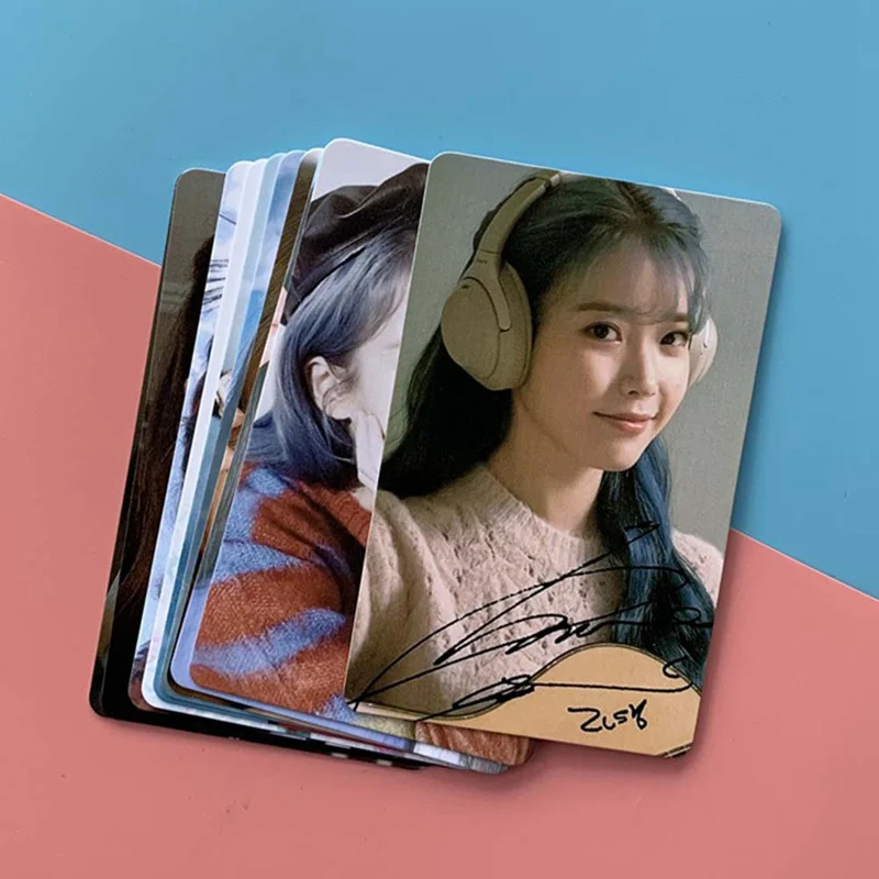 10Pcs/Set IU Ji Eun KPOP New Album Self Made Paper Lomo Card Photo Poster Photocard Fans Gift Collection | Канцтовары для офиса и