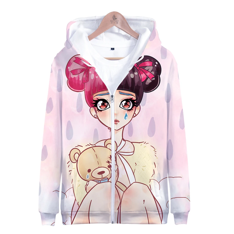 

2020 cry baby melanie martinez, женские толстовки на молнии, модные толстовки из полиэстера, толстовка, Повседневная Женская толстовка на молнии