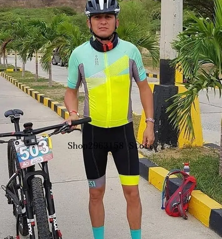 Pro командный триатлонный костюм мужские велосипедные Джерси наборы Skinsuit комбинезон Велосипедное трико Ropa ciclismo комплект гелевая накладка - Цвет: as picture15