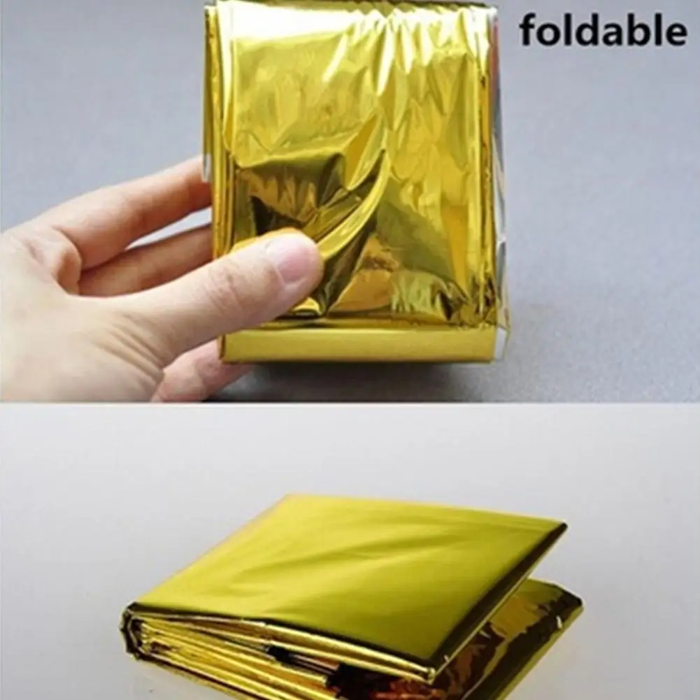 

Sun Protection Blanke Emergency Thermal Blanket Outdoor First Rescue Aid Survival Blanket Thermal WaterProof Space Rescue F Z7W0