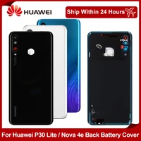 for huawei p30 lite back cover battery cover camera glass lens 24mp48mp for huawei nova 4e back door replacement parts