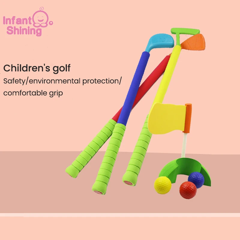 Детские блестящие детских Гольф клуб набор игрушек Детская верхняя одежда для