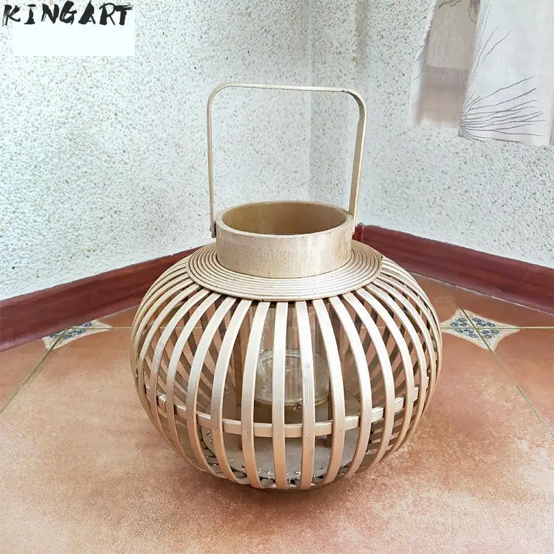 Винтажный Ретро подсвечник декоративный античный деревянный бамбуковый