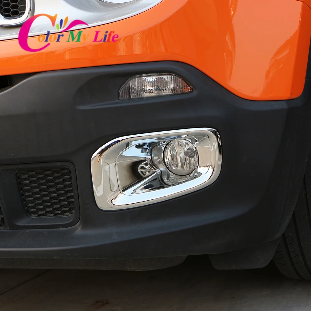 Автомобильная хромированная противотуманная фара для Jeep Renegade 2015 2016 2017 2018 2019 2020