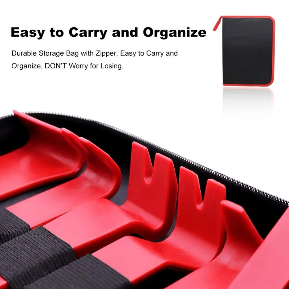 

19Pcs Trim Removal Tool Car Panel Door Audio Trim Removal Tool Kit Auto Clip Pliers Fastener Remover Tool Set