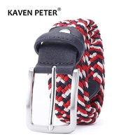 belt elastic for men leather top tip male canvas stretch braided waist belts 1 38 wide factory direct wholesale
