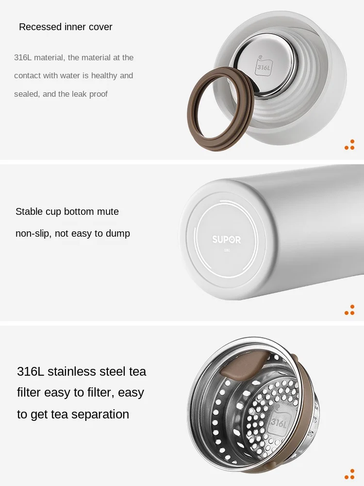 

Smart Insulation Male and Female Portable Students High-End Simple Bottle Creative Personalized Trend Bulk Tea Cup