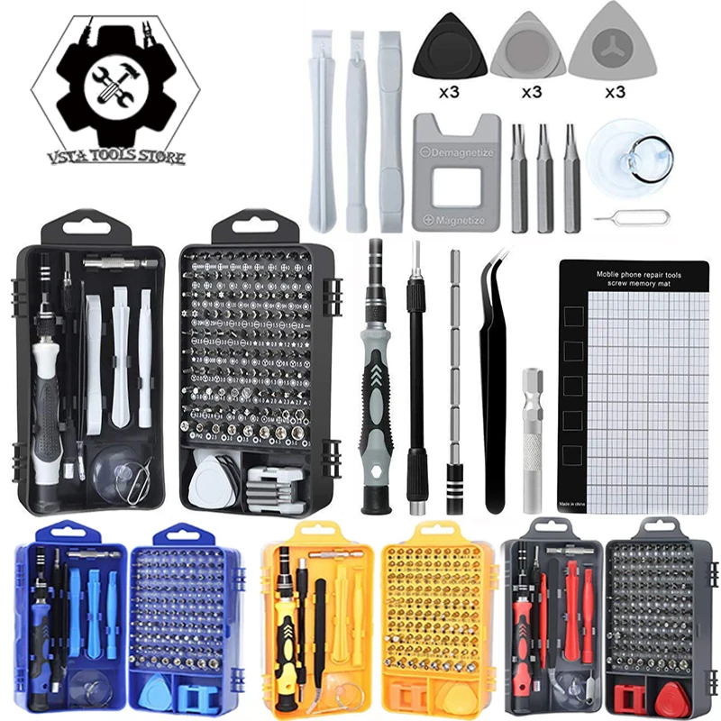 

115 professional screwdriver sets for repairs, electric drill screwdrivers, multi-function tools, mini hand tool repair kits