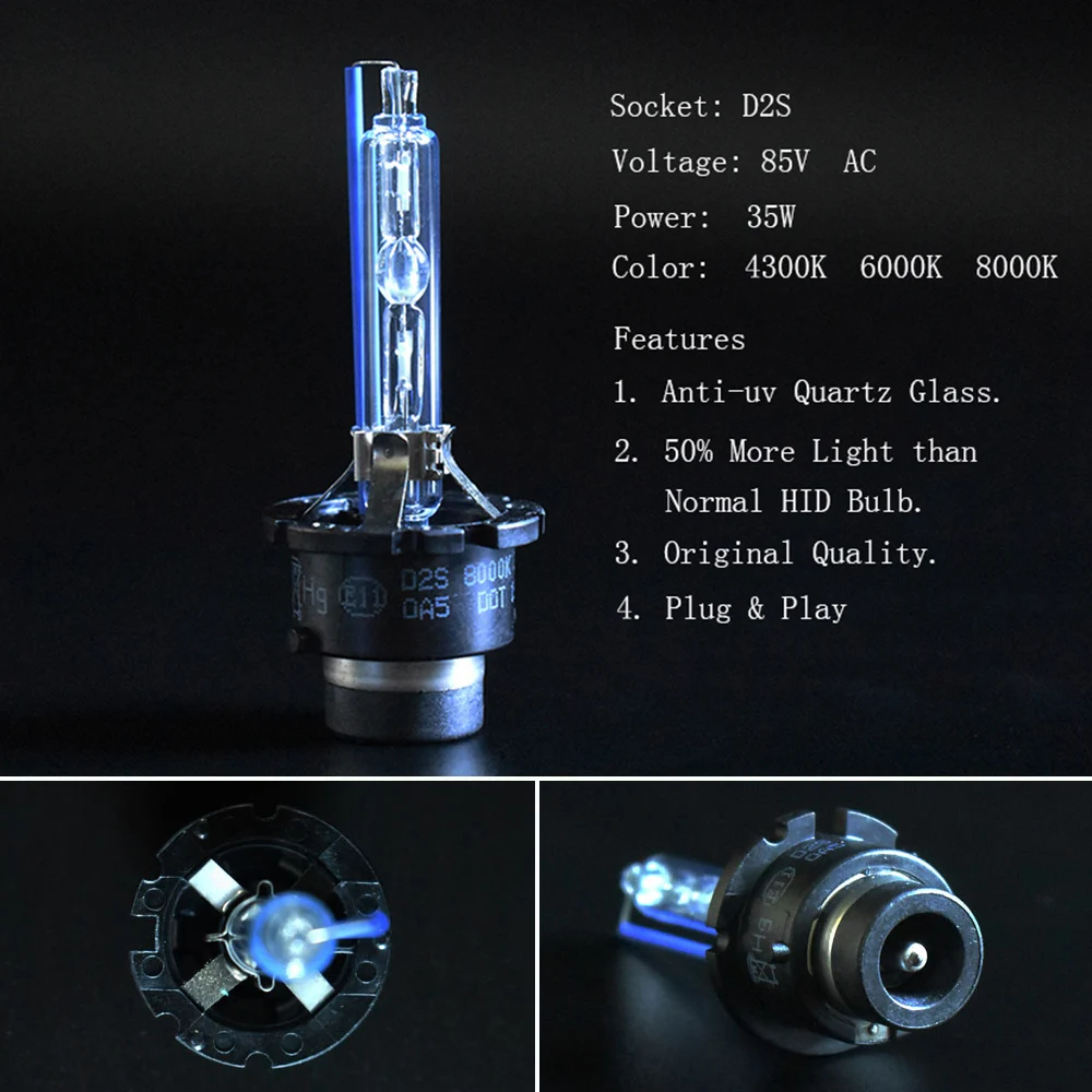 Biancezhe D1S D2S D3S D4S D2R D4R ксеноновая лампа HID фара 4300K 6000K 8000K D1 D2 D3 D4 лампы 35 Вт для