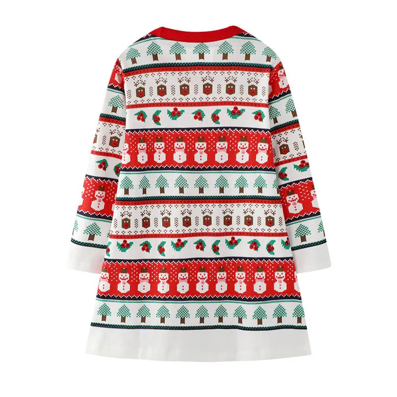 Jumping meter/рождественские платья принцессы для девочек хлопковые вечерние со