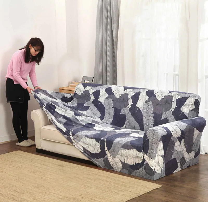 Все охватывающий чехол Противоскользящий секционные эластичный для дивана