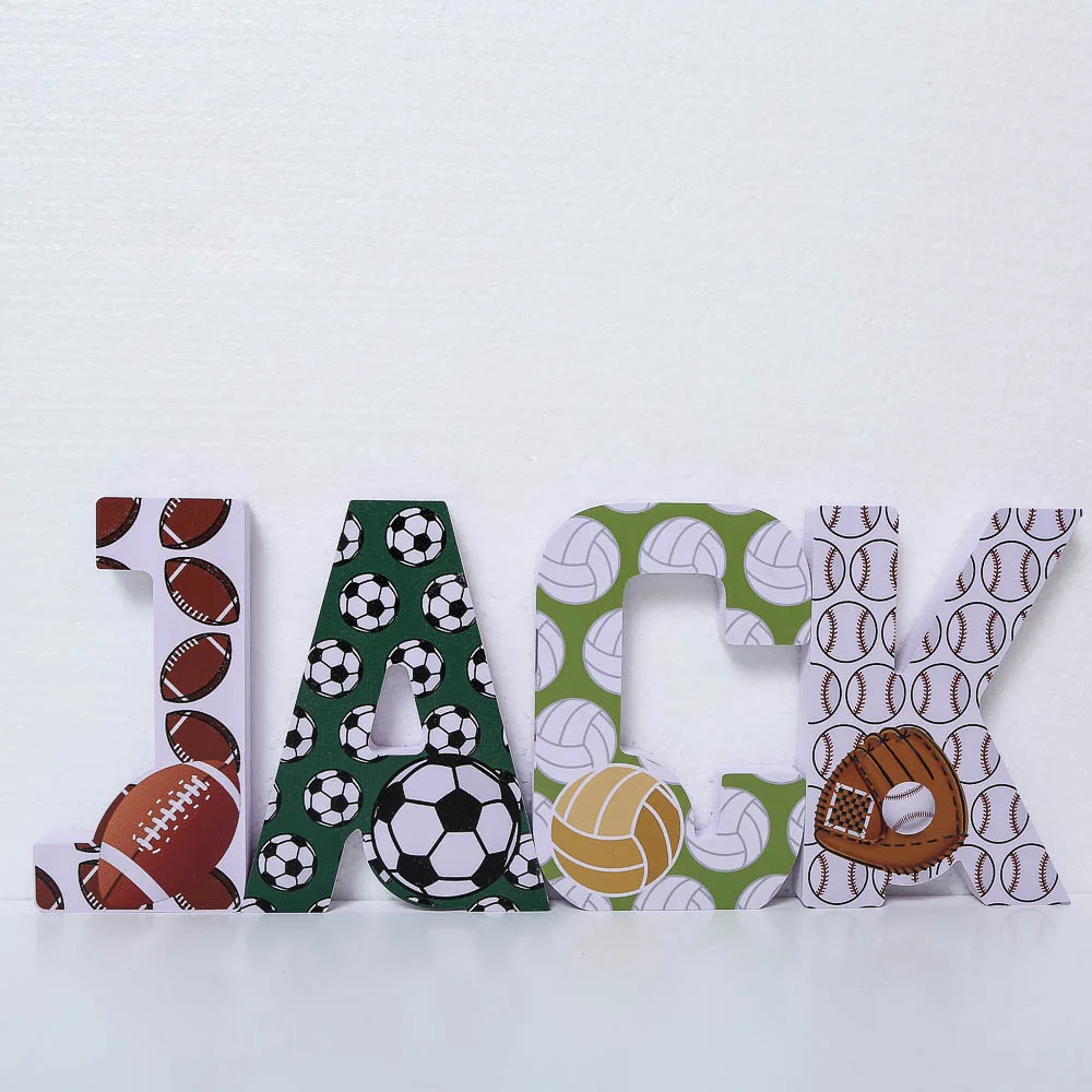 FUNLIFE DIY мультфильм 3D Детский спортивный мяч Наклейка на стену 26 букв капитала