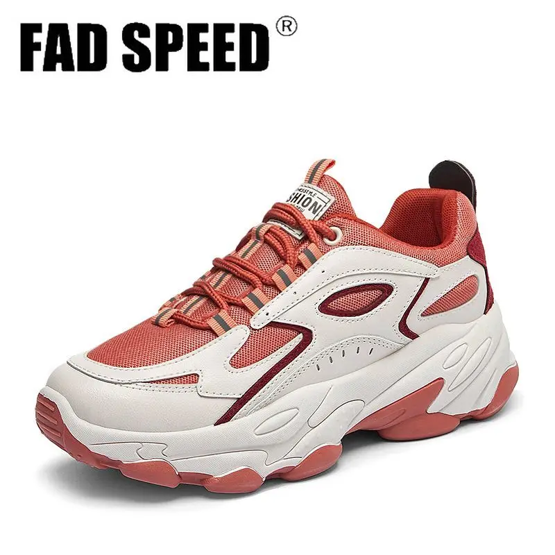 

Women Sneakers Fashion Designers Old Dad Shoes Thick Soled Lace Up Female Mixed Colors Running Vulcanized Shoestenis Feminino