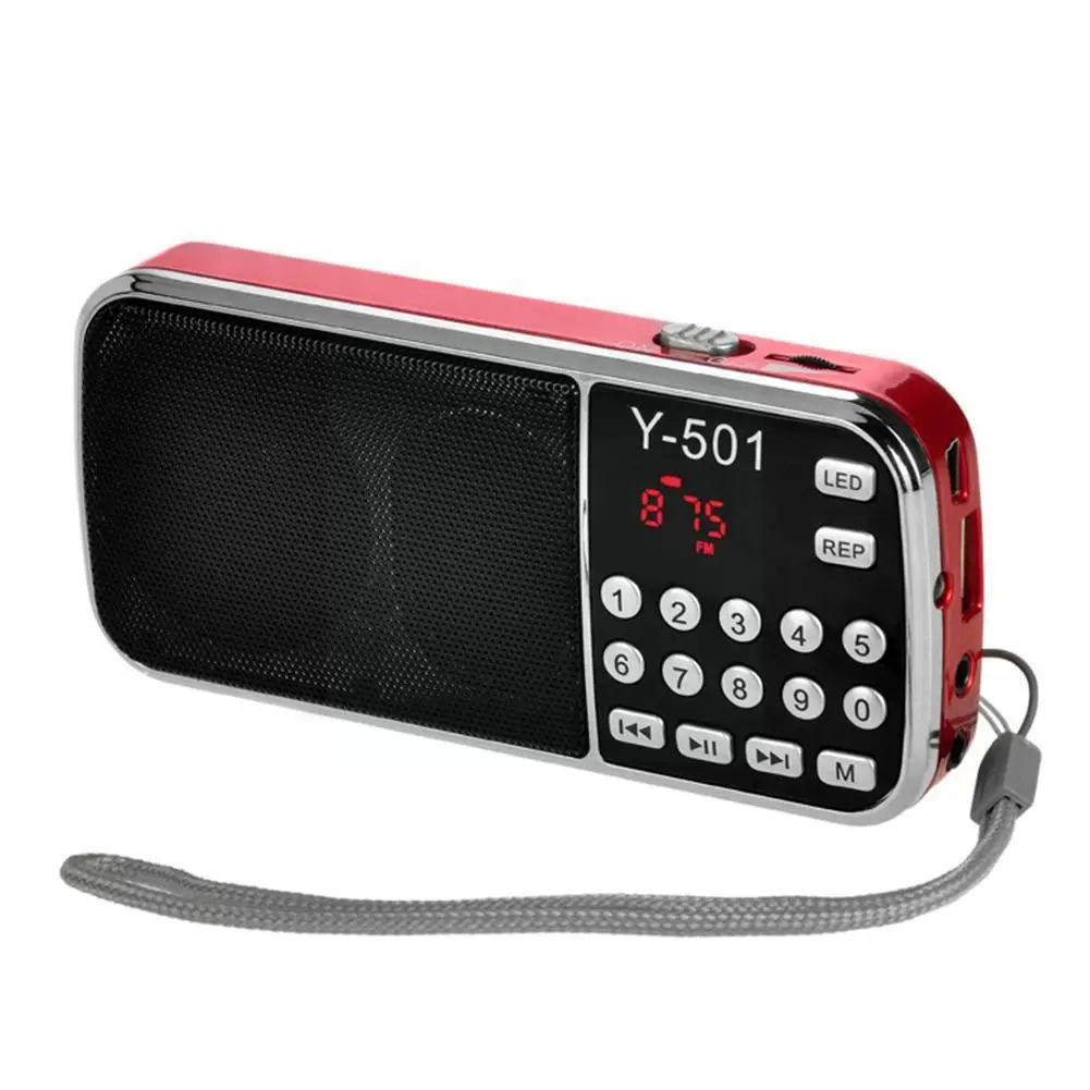 Портативный мини-динамик L-088 mp3-плеер с фонариком FM Поддержка Hi-Fi радио стерео TF AUX