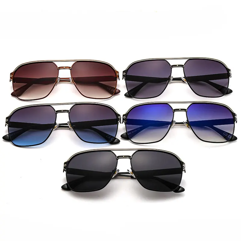 

New Fashion Shield Sunglasses Men Women Driving Travel Square Trendy Sun Glasses High Quality Alloy Frame Brand Designer UV40