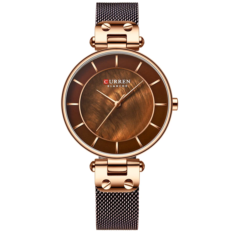 

CURREN Fashion Women Watch for Ladies Quartz Watches Waterproof Steel Mesh Girl Clock Female Wristwatch Dress Relogios Feminino