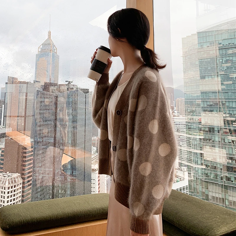 Mozuleva модные короткие кардиганы женские однобортная модель Женская обувь в
