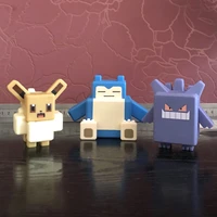 pokemon eevee snorlax gengar cute square action figure ornament model toys