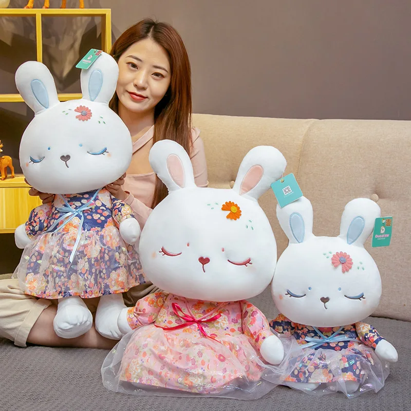 

Retro Rabbit Plush Toy Doll Children's Toy Animal Stuffed Toy Ethnic Skirt Rabbit Toy Girl Gift Christmas Gift