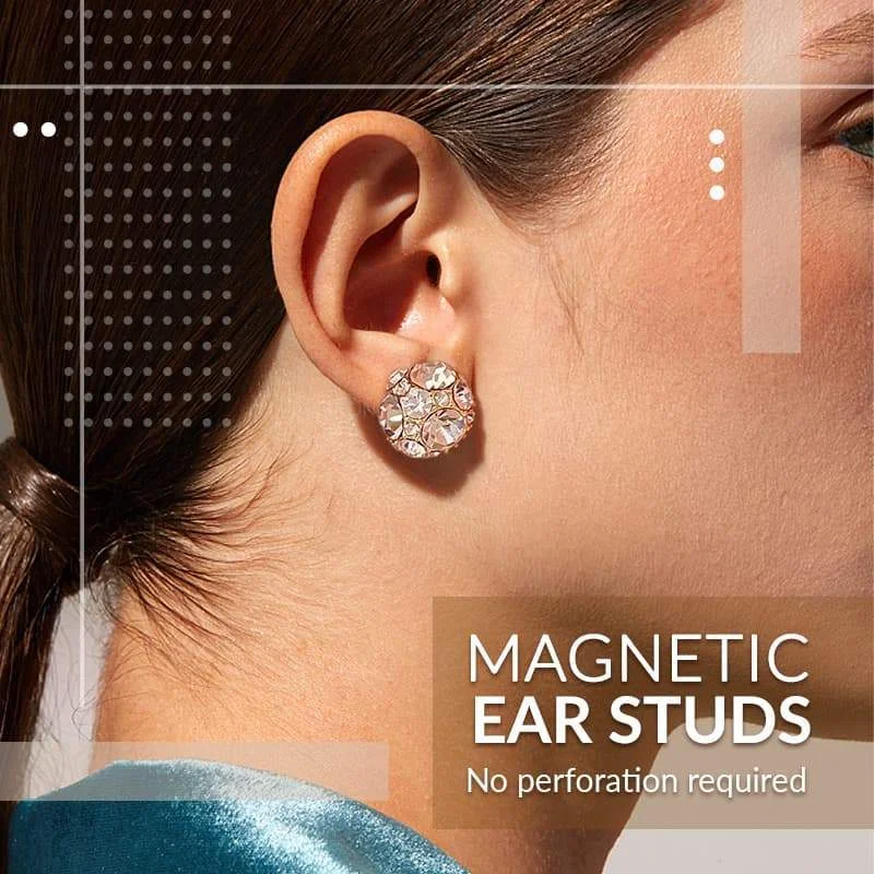 

Crystal Stud Earrings For Women Magnetic Earrings Without Piercing Fashion Jewelry Summer Simple Ear Clip Creative Small Earrin