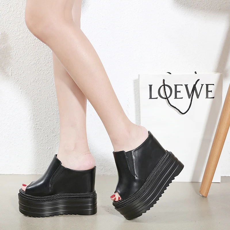 Элегантные женские шлепанцы с блестками на очень высоком каблуке Женская обувь в