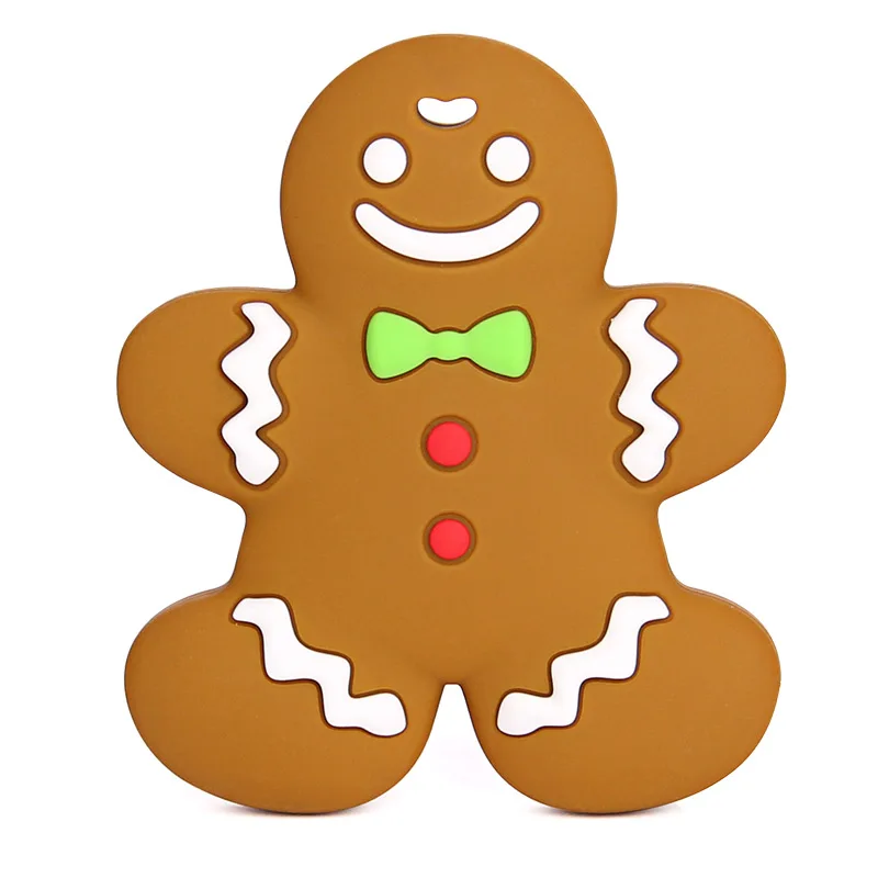 

Chenkai 5PCS BPA Free Ginger Cookies Silicone Pacifier Teether DIY baby Nursing Dummy Sensory Pendant Toy Accessories Gift