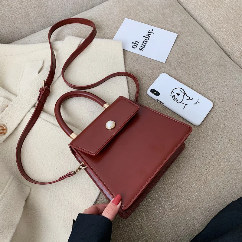 

Сумка на плечо для женщин, кошельки и сумочки, стильные однотонные роскошные сумки-мессенджеры из искусственной кожи, женские сумки на плеч...