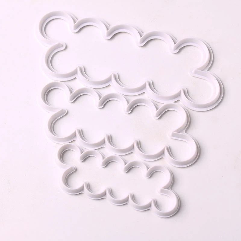 

3Pcs/Set Plastic Integrated Rose Mold Fondant Cake Mold Sugar Skin Printing Flower Cutting Die Mold Cake Decorating Tools