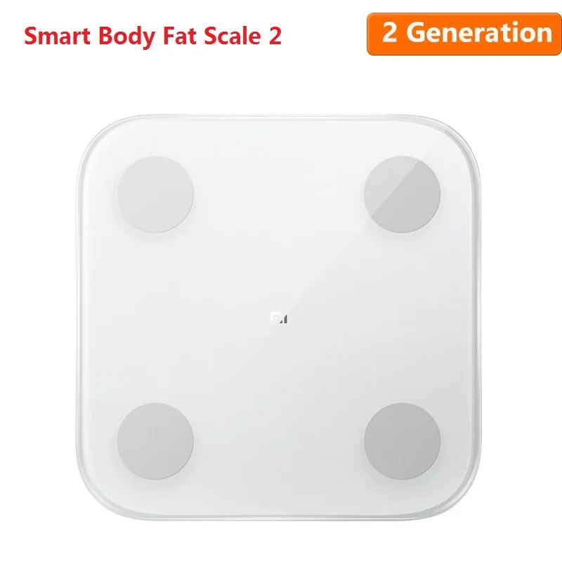 Body fat scale 2 Xiaomi Mi смарт-весы для жировых отложений 2 Bluetooth 5,0 APP монитор скрытый светодиодный дисплей для измерения баланса тела весы состава - Цвет: Body fat scale 2