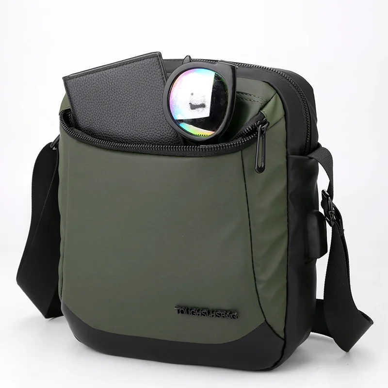 

Сумка на плечо Мужская оксфордская, повседневный саквояж кросс-боди для путешествий, роскошный мессенджер, модная сумочка с Usb-зарядкой