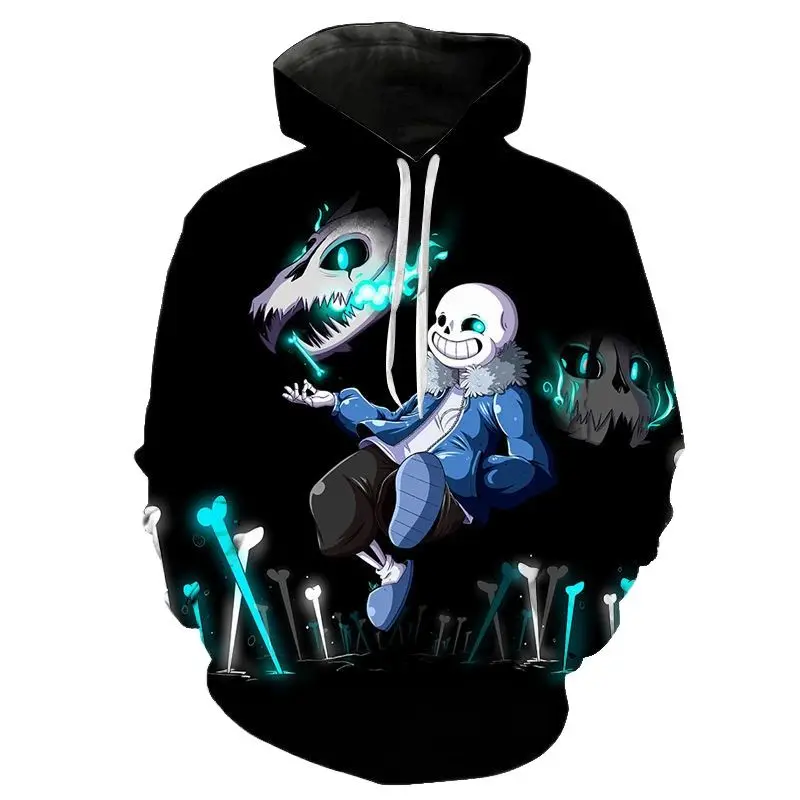 Толстовка с капюшоном Undertale Sans для мужчин и женщин детские толстовки 3D принтом