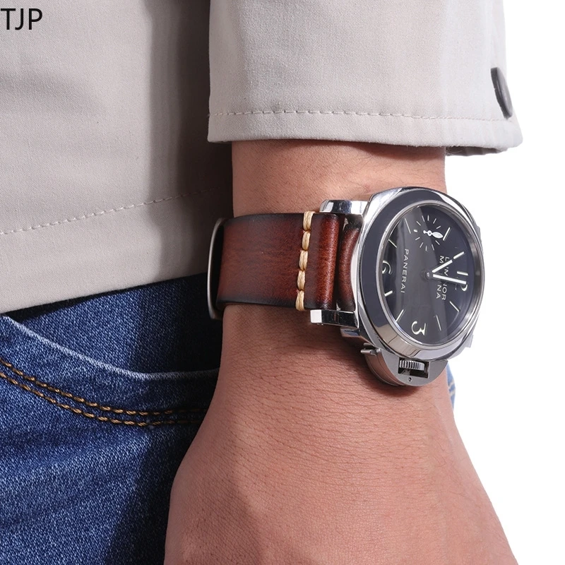 Ремешок из натуральной коровьей кожи для наручных часов винтажный браслет